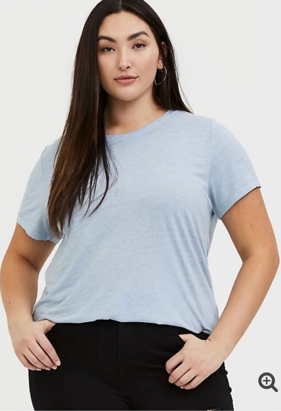 Torrid Classic Fit Crewneck Tee Plus Size 4 Light Blue T-Shirt Top